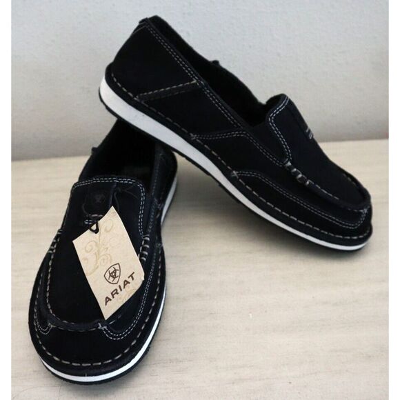 Ariat 10027355 Women's Sz 9B Black Suede Cruiser Slip-On Shoes - Picture 1 of 8